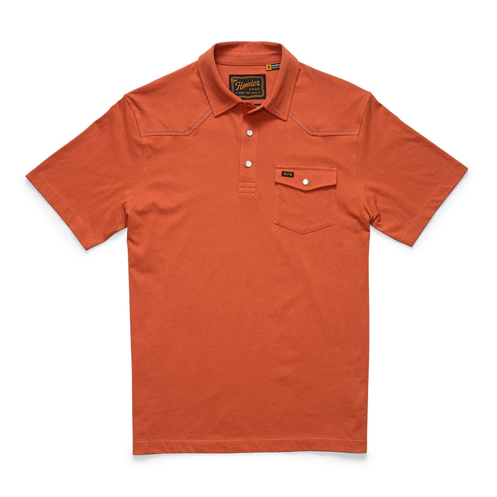 Howler Ranchero Polo Shirt Men's in Oxidized Clay